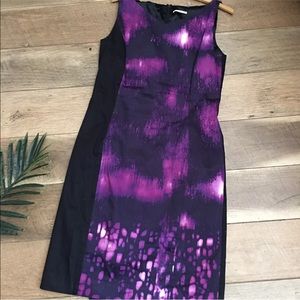 Tahari Galaxy sheath purple dress size 10
